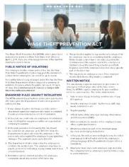 Wage Theft Prevention Act