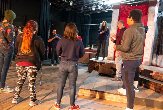 On Stage at Utica College